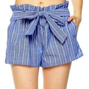 Love street Belted Striped Paperbag Shorts sz  S